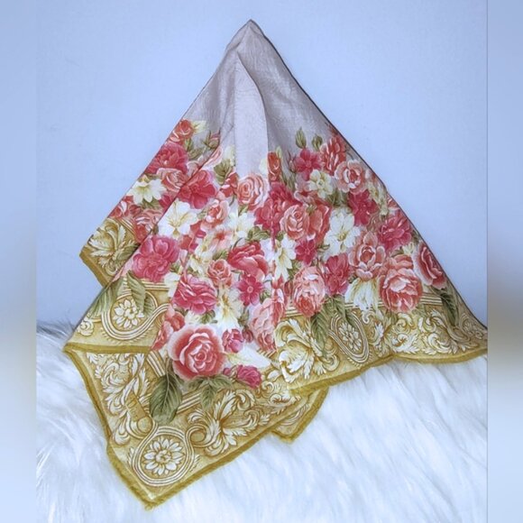Dior floral small scarf neckerchief EUC - Picture 1 of 6